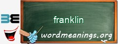 WordMeaning blackboard for franklin